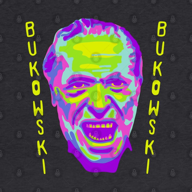 Charles Bukowski Portrait by Slightly Unhinged